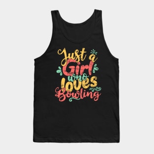 Just A Girl Who Loves Bowling Gift print Tank Top